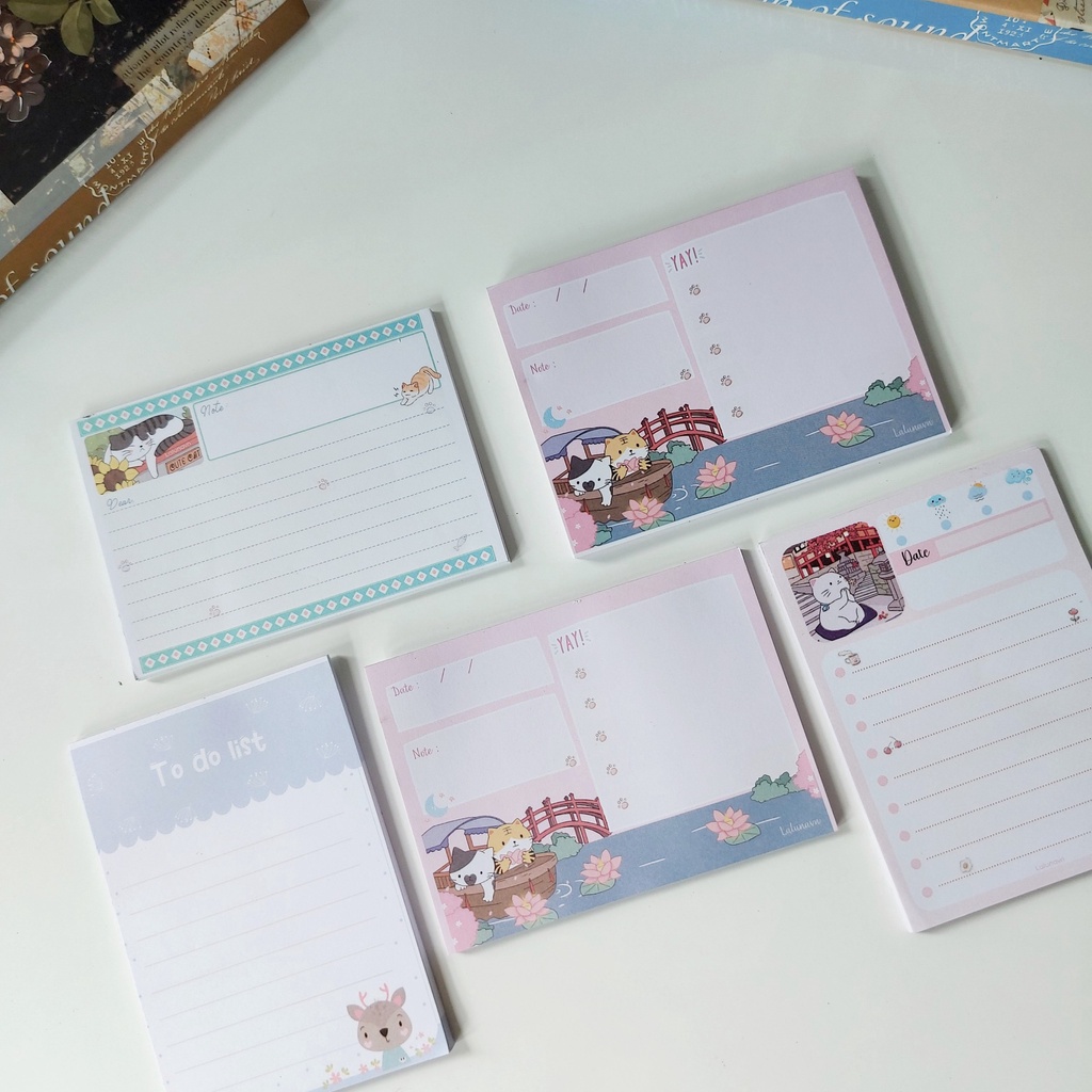 Giấy note mèo Nhật Bản dễ thương giấy ghi chú học sinh cute Lalunavn ...