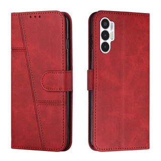Dành Cho Tecno Pop 5 LTE Pova NEO 2 3 6 Pro Màu Trơn Lật Bao Da Đơn Giản Ví Đựng Khe Cắm Thẻ