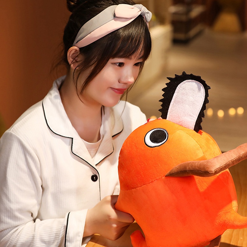 Nóng 40cm Anime Cưa Xích Người Pochita Sang Trọng Đồ Chơi Búp Bê Nhồi Bông Ném Gối Trẻ Em Bé Quạt Sinh Nhật Xmas