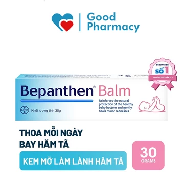 Kem mỡ bôi chống hăm Bepanthen Balm làm lành, dưỡng ẩm, chăm sóc da hăm tã / bỉm, đầu vú mẹ nứt nẻ, an toàn trẻ sơ sinh