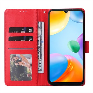 Dành Cho Redmi 10 10A 10C K50i Note10 Sang Trọng Da PU Lật Đứng Ví Đựng Thẻ Khe Cắm Bao Da