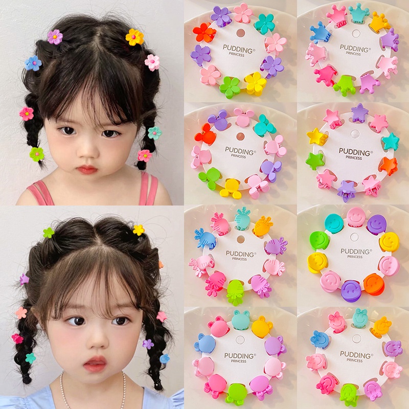 🍀Set 10 kẹp tóc mini hoạt hình nhiều mẫu xinh cho bé gái 🍀Clovershop68🍀