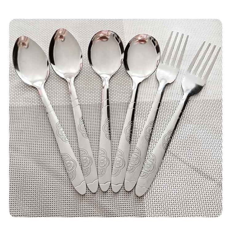 Thìa rĩa inox cán hoa - Thìa ăn cơm ( ẢNH THẬT ) | Shopee Việt Nam