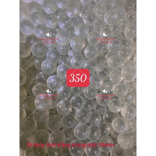 Bi thủy tinh trắng trong nhỏ 16mm 350 viên - bi ve truyền thống của bé ...