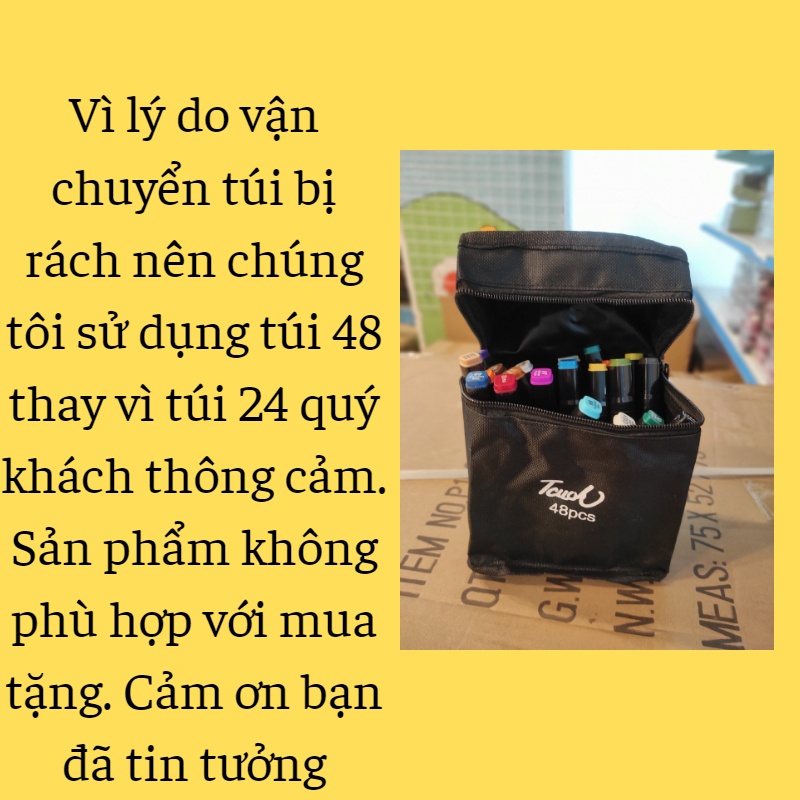 BỘ BÚT MARKER 2 ĐẦU 48 CÂY, BÚT TÔ MÀU VẼ TRANH, Thích Hợp Học Tập Thiết Kế Và Sáng Tạo