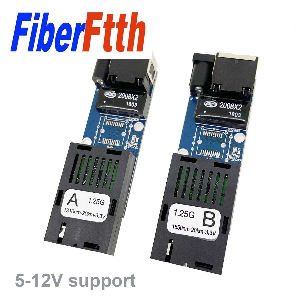 Bộ chuyển đổi phương tiện Mini 1G1E gigabit sợi quang ethernet switch1 ...