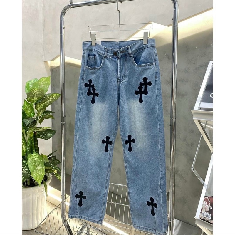 Quần bò ống suông nữ cạp cao tôn dáng, quần bò ống rộng unisex hot trend 2022.