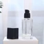 FUHUIOT Lotion Pump Chai Kem Mặt Lọ Vuông Di Động Mini Đen Trắng Trong Suốt / Mờ Hộp Đựng Mỹ Phẩm