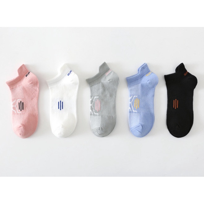 Vớ Tất cotton Nữ cổ thấp 5 màu phong cách trẻ trung và năng động.