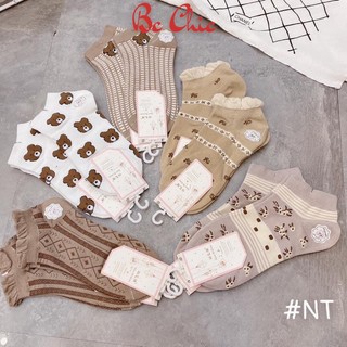 Tất cổ ngắn hoạ tiết cute chất đẹp thấm hút mồ hôi, tất nữ cổ ngắn T787 BC_CHIC LINGERIE