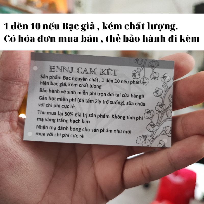 Khuyên tròn bạc trơn nam nữ bạc italy 925 bảo hành trọn đời