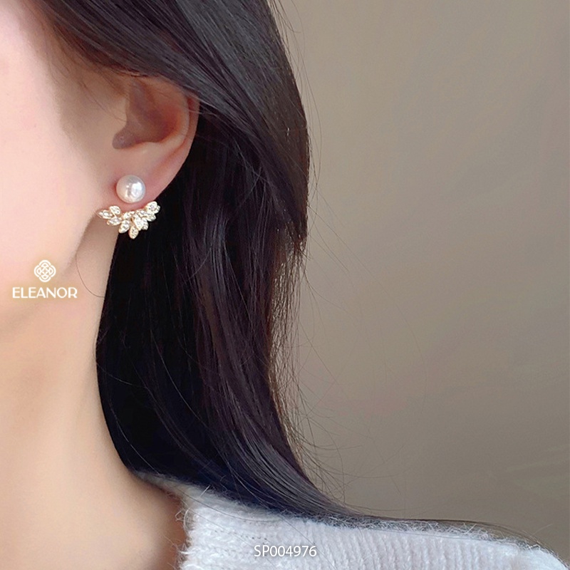 Bông tai nữ chuôi bạc 925 Eleanor Accessories ngọc trai nhân tạo phụ kiện trang sức khuyên tai 4976