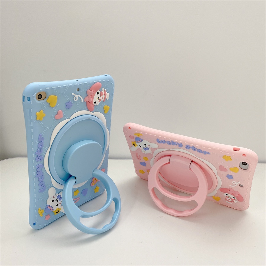 Ốp Lưng Cho iPad 11th (A16) 2025 iPad Air 11 "2025 M3 / 2024 M2 Xoay Đứng Dây Đeo Keo Mềm Vỏ Máy Tính Bảng An Toàn Trẻ Em Vỏ Chống Sốc