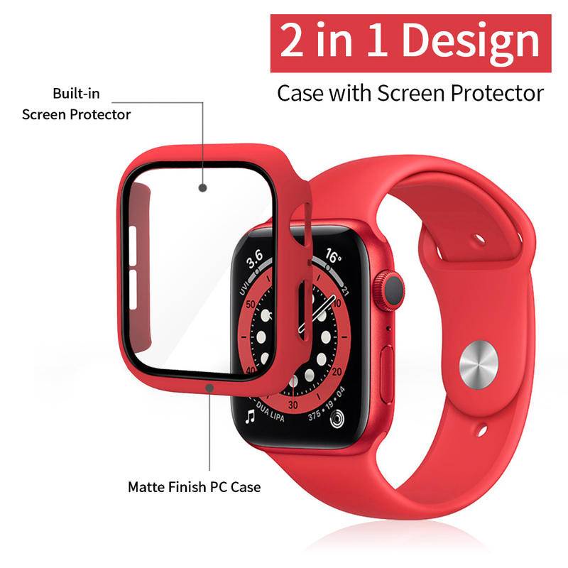 PC mờ cứng cho Apple Watch Series 9 8 7 6 5 4 3 2 1 SE SE2 bảo vệ toàn màn hình Ốp lưng cho iWatch 45mm 41mm 44mm 40mm 42mm 38mm