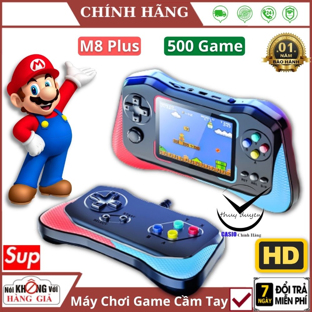 Máy chơi game đôi 500 trò G5 X2 - 2 người chơi cho bé , game cổ điển 9X kèm  hiện đại