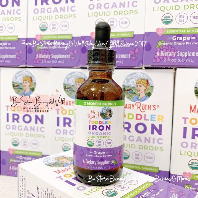Sắt Hữu Cơ Mary Ruth’s Toddler Iron Organic dạng giọt - Mỹ - cho bé từ ...