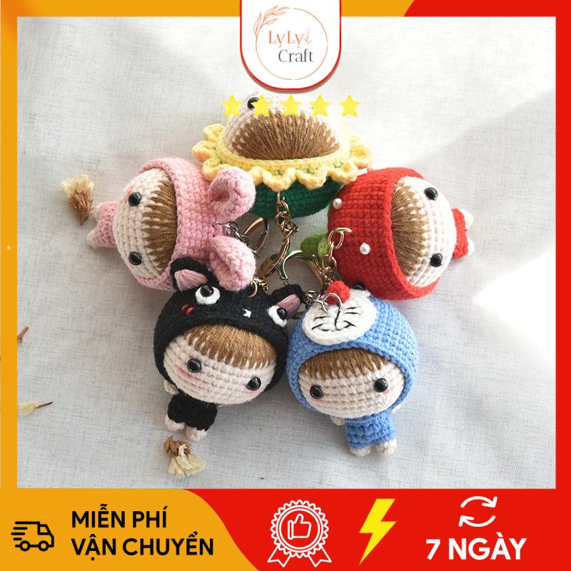 DIY Gói Nguyên Liệu Tự Làm Móc Khóa Len Móc Thú Chibi Nhồi Bông ...