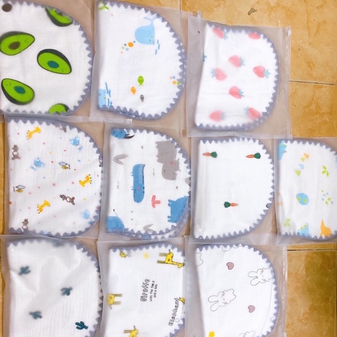 Gối xô sơ sinh 100% cotton 10 lớp mềm mại, thoáng khí cho bé mesocsshop