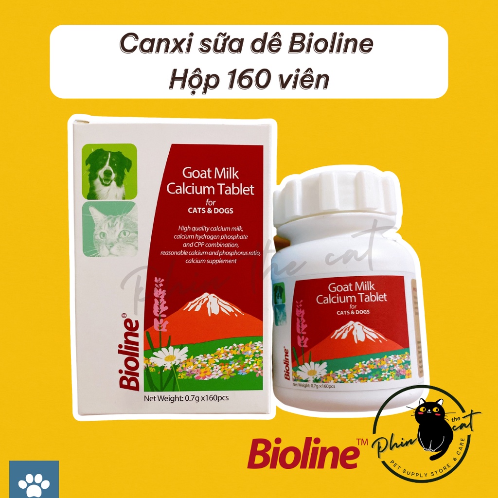 Canxi cho chó mèo Pet Nutritional Supplement BIOLINE - canxi sữa dê ...
