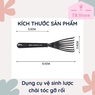 Dụng cụ vệ sinh lược chải tóc gỡ rối, làm sạch tóc rụng bám trên lược