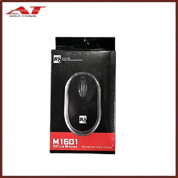 CHUỘT MÁY TÍNH R8 M1601 LED USB ĐEN, CHUỘT VĂN PHÒNG CÓ DÂY, MOUSE MINI ...