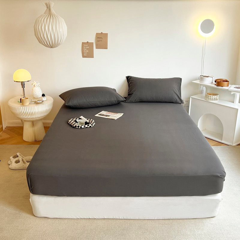 Ảnh Ga giường cotton tici không vỏ gối LIDACO drap giường trơn 15 màu lựa đủ mọi size nệm 2