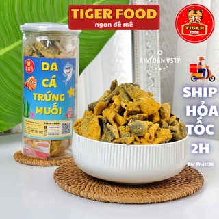 Da cá trứng muối 💖TIGER FOOD💖 Da cá mix vị trứng muối 220g giòn ngon siêu ghiền - ăn vặt Sài Gòn