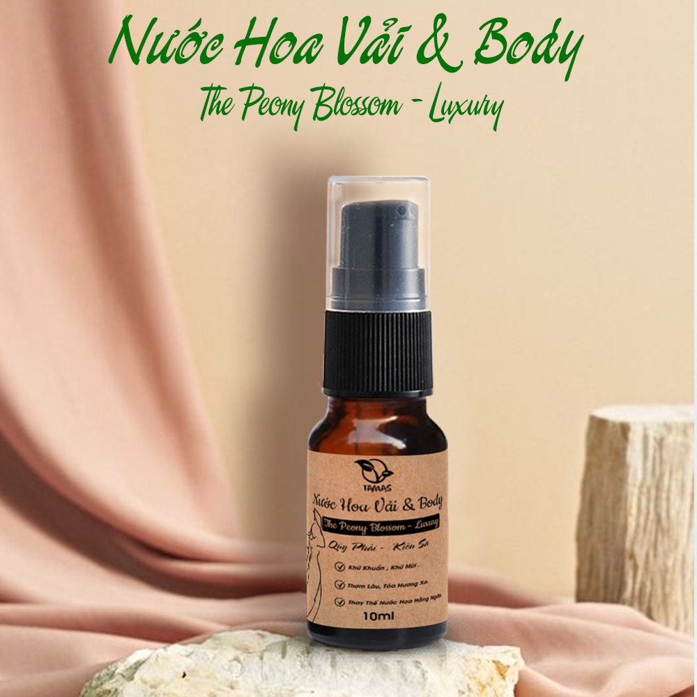 Ảnh Nước Hoa Xịt Thơm Quần Áo TAMAS The Peony Blossom Luxury Chai 10ml, 50ml. 4