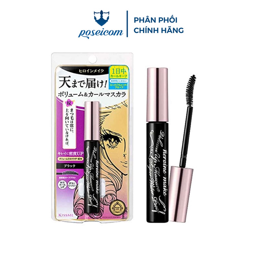 Ảnh Mascara Chuốt Mi Siều Dày Kissme Heroine Make Volume Up Mascara Super Waterproof 6g 1