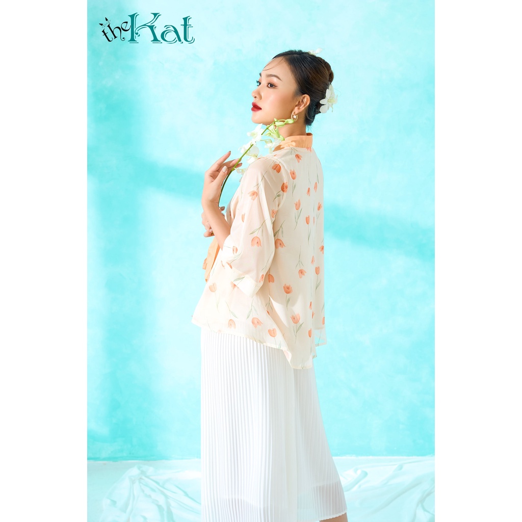 Áo Hanbok Hoa The Kat House, BST Tết, vải tơ Hàn mịn mát, không nhăn, nhiều size