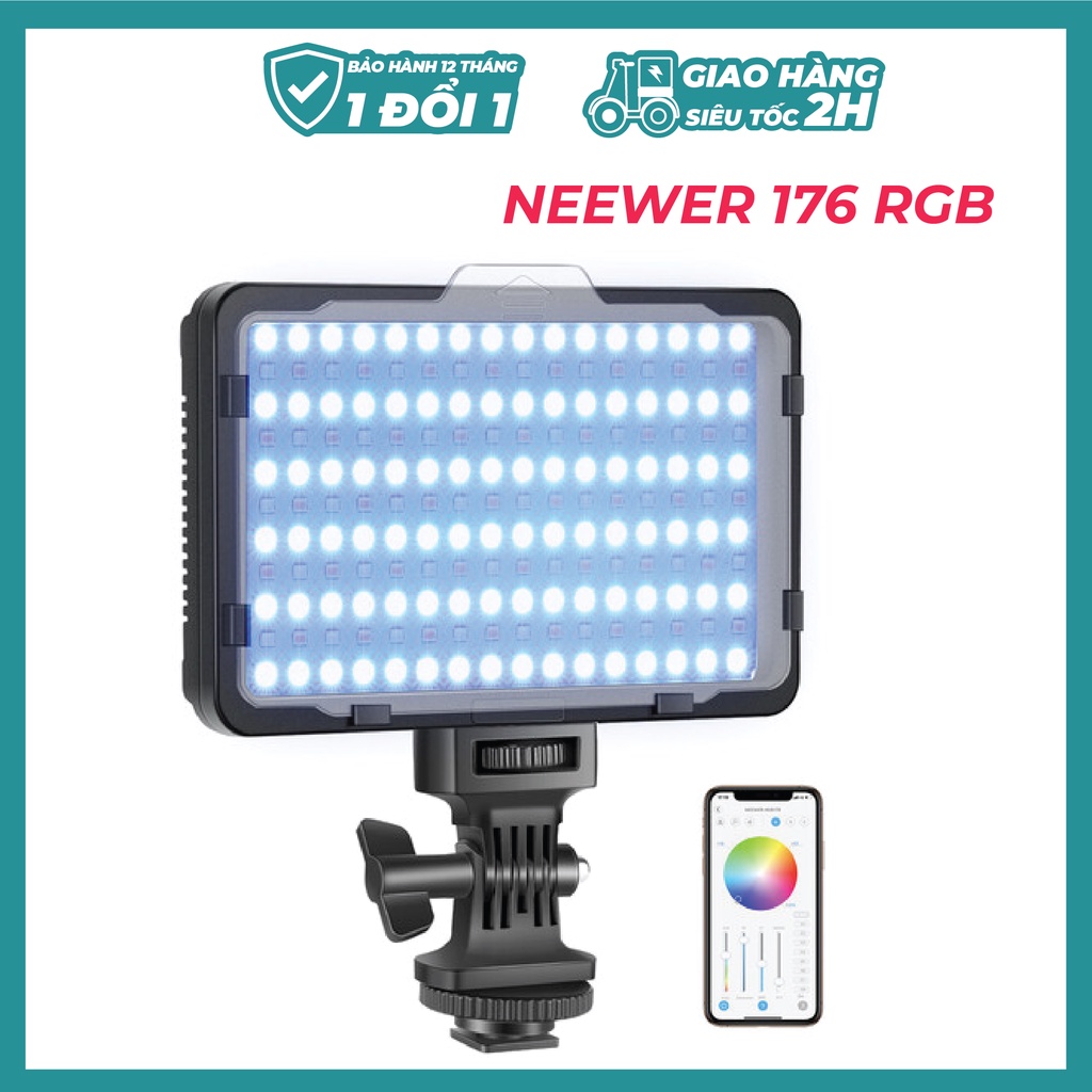 Đèn quay phim chụp ảnh LED Neewer 176 RGB nhiều màu sắc | Shopee Việt Nam
