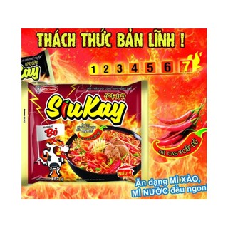 Combo 5 Gói Mì Siukay Acecook Vị Bò 127G