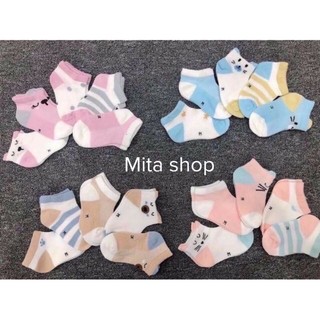 [Rẻ vô địch] Set 5 đôi tất cho bé 0-1 tuổi vớ sơ sinh - tất lưới trẻ em LOẠI 1