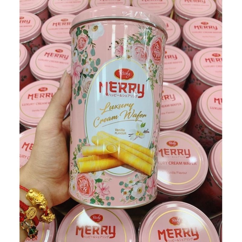 bánh quế merry richy lon 200g | Shopee Việt Nam
