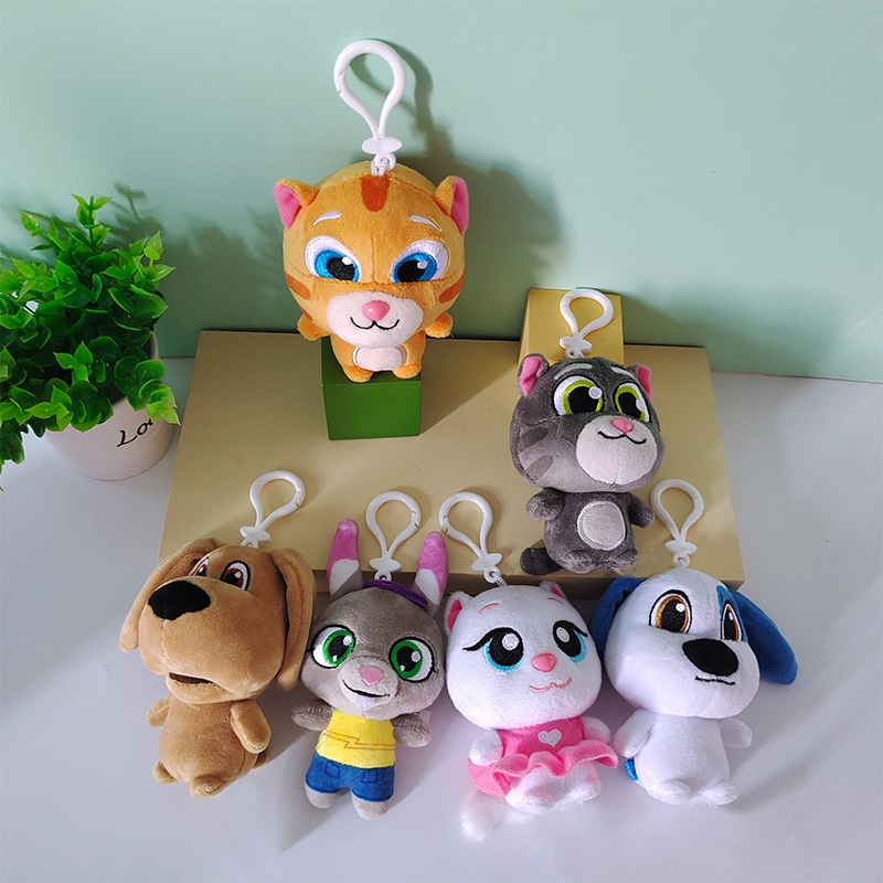 SQ5 Talking Tom Và Bạn Bè Búp Bê Sang Trọng Móc Khóa Quà Tặng Cho Bé Gái Túi Mặt Dây Chuyền Đồ Chơi Nhồi Bông Cho Trẻ Em Ba Lô Mặt Dây Chuyền QS5
