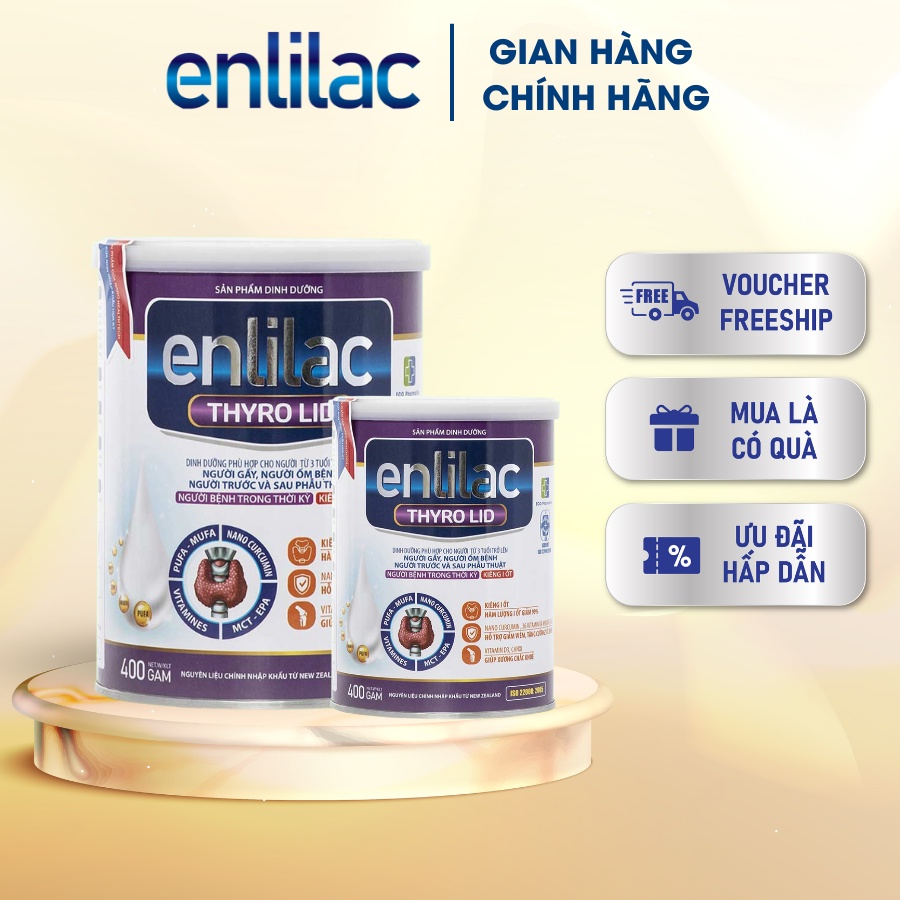 Sữa bột Enlilac Thyro LID cho người kiêng iod và cường giáp 2 Lon 400g