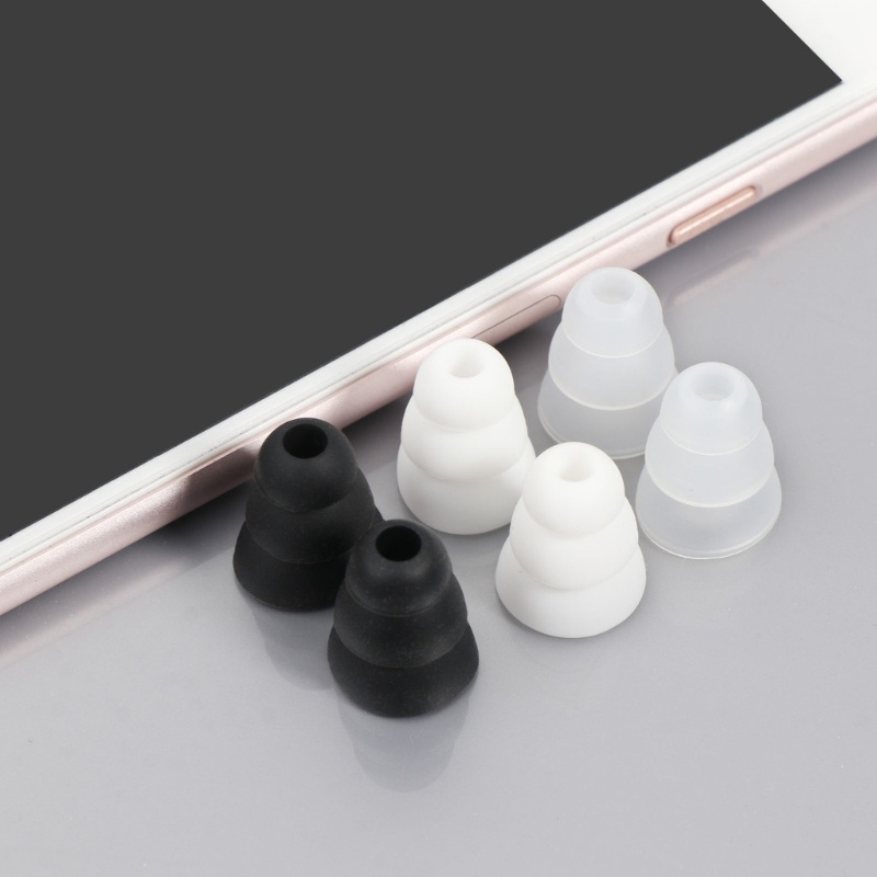 Star Triple Flange Earpads Ear Tip Silicone Bud Eartips Đường kính trong 3 8-4 5mm