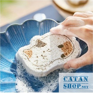 Mút rửa chén bọt biển hoạt hình dang nén , miếng lau chùi đa năng siêu tiện dụng GD631-MutRC-Nen