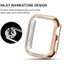 Ốp Lưng Bling Cho Apple Watch Series 8 7 6 5 4 3 2 1 SE SE2 Kim Cương Pha Lê Kim Cương Giả Ốp Lưng Vỏ Cứng PC Bảo Vệ Cho iWatch 45mm 41mm 44mm 42mm 40mm 38mm