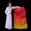 Quạt lụa DWEL Bán chạy Vũ công màu Gradient Thực hành quạt lụa dài