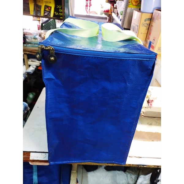 [CÓ VIDEO THỰC TẾ] Túi bạt xanh cam đựng đồ tới 60kg may đường chỉ đẹp, chắc chắn.