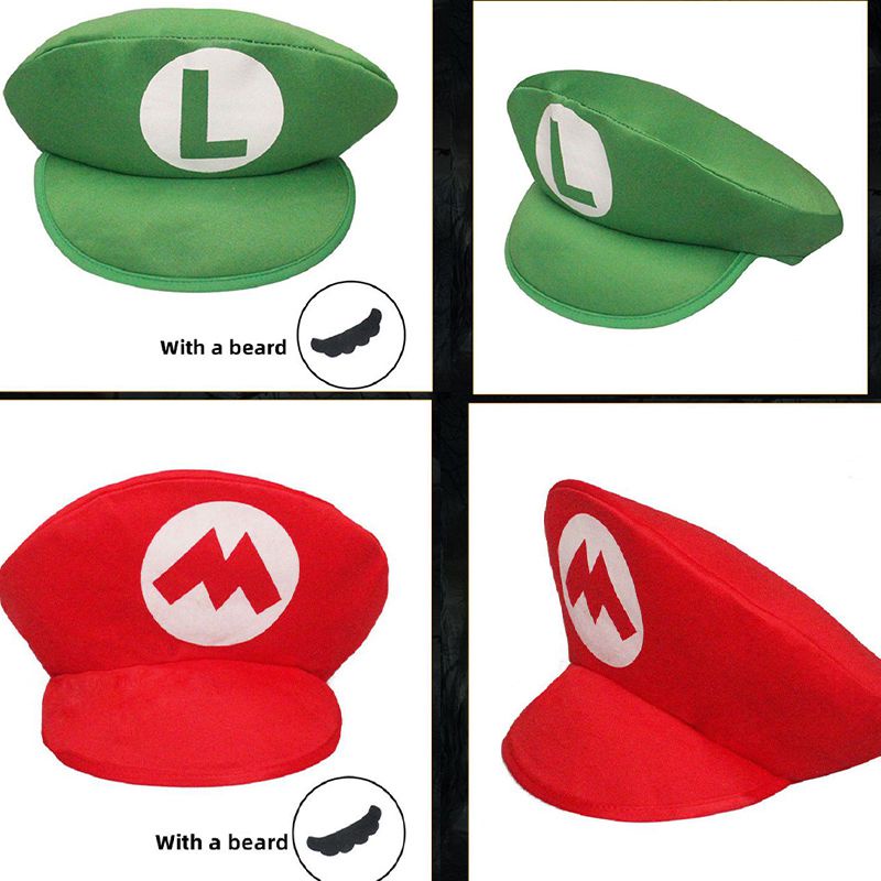 Hot Super Mario Bros Hoạt Hình Mới Cosplay Chống Đỡ Nón Luigi Bros Mái Vòm Mũ Bóng Chày Trẻ Em Người Lớn Unisex Sinh Nhật