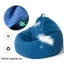 Combo Ghế Lười Hạt Xốp Kèm Đôn Vuông Đôn Tròn Vải Nhung Tăm Màu Xanh Dương M/L/XL - 3IIHOMEGLHXNTXD