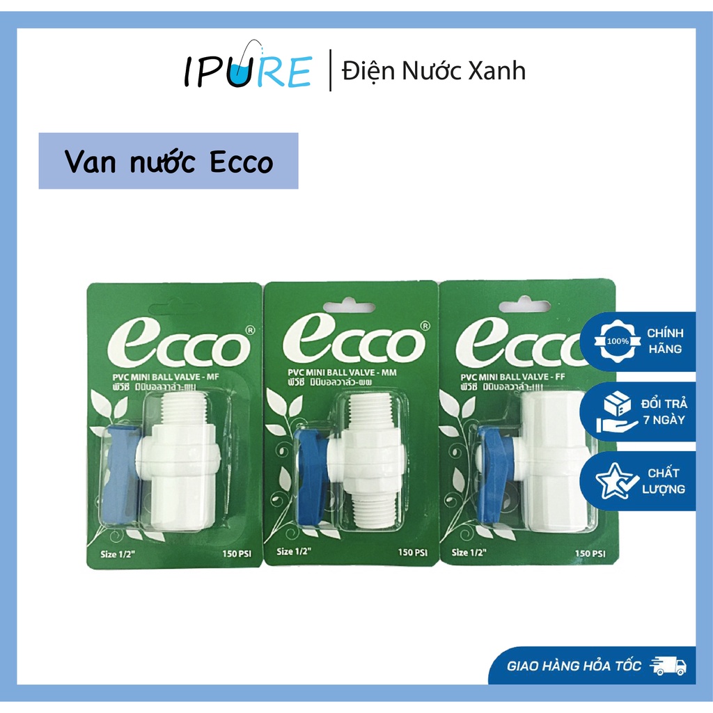 Van khoá nước, van nhựa ren 21 ECCO THÁI LAN chính hãng