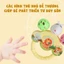 Bộ đồ chơi lục lạc, xúc xắc 7 món cầm tay hình các nhân vui nhộn dành cho bé, giúp bé tập cầm nắm - Gutykids
