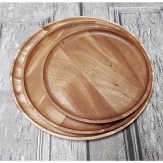 Dĩa gỗ khay gỗ tròn MyCook đựng đồ ăn, trái cây, mâm gỗ decor chụp ảnh nhiều kích thước