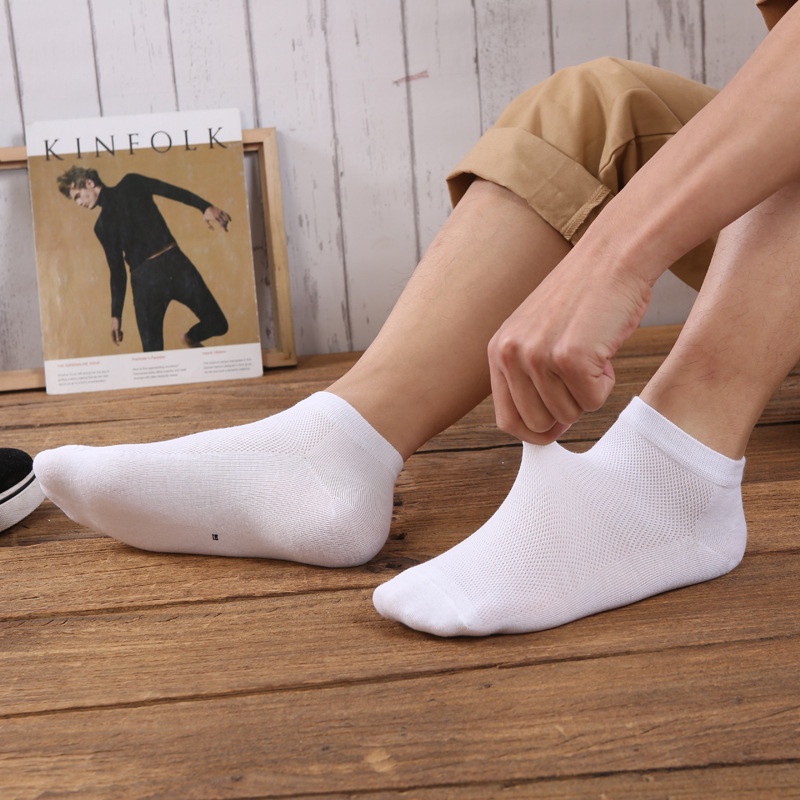 Combo Đôi Tất Nam Cổ Ngắn Công Sở, Vớ Nam Cổ Thấp Sợi Dệt Cotton Co Dãn ZANABRA T054