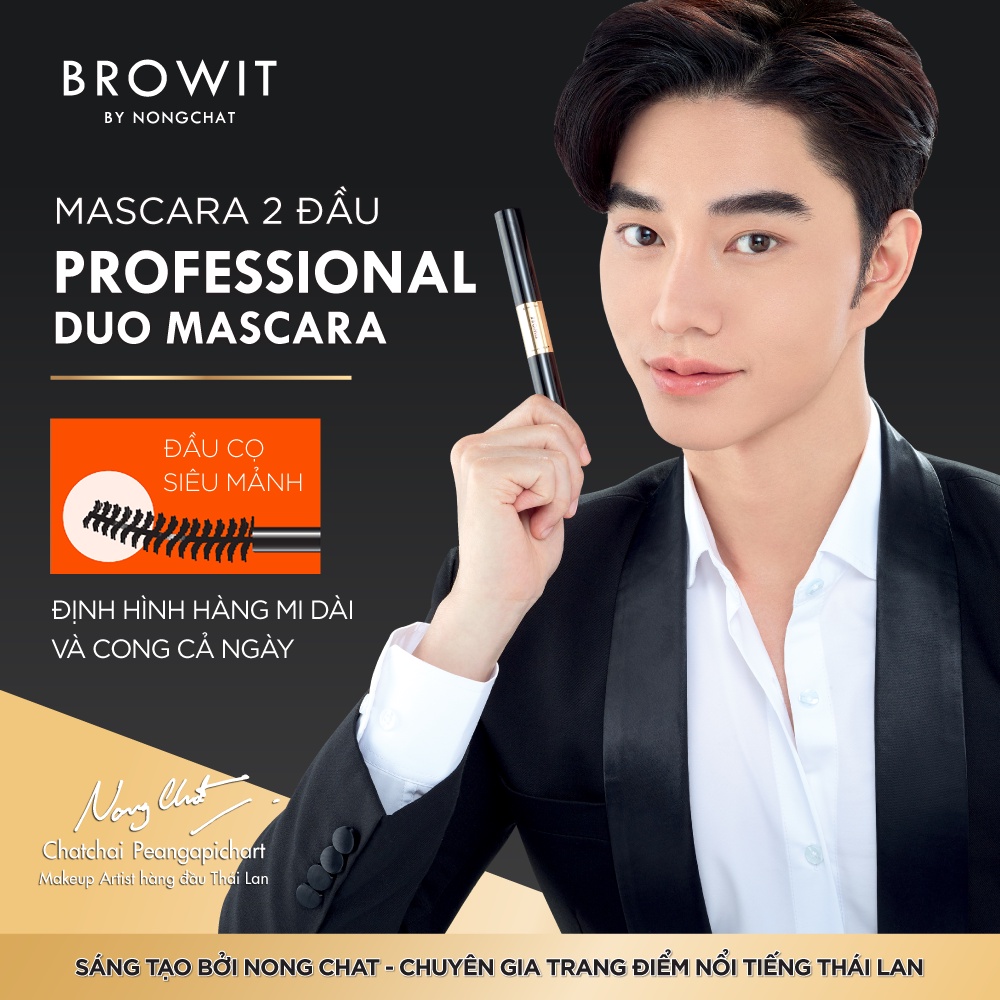 Ảnh Mascara 2 Đầu Browit Chống nước Dài và Tơi mi Professional Duo Mascara 4 + 4g SEXY BLACK 2
