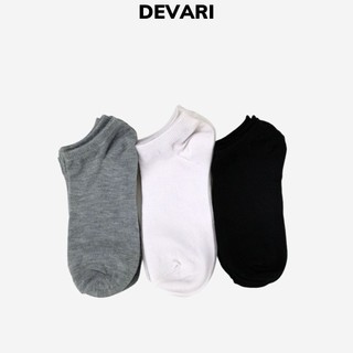 Tất nam cổ lỡ cotton chống hôi chân thoáng mát DEVARI T054