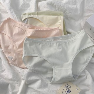 Quần Lót Cotton Thoáng Khí Màu Sắc Đơn Giản Cho Nữ